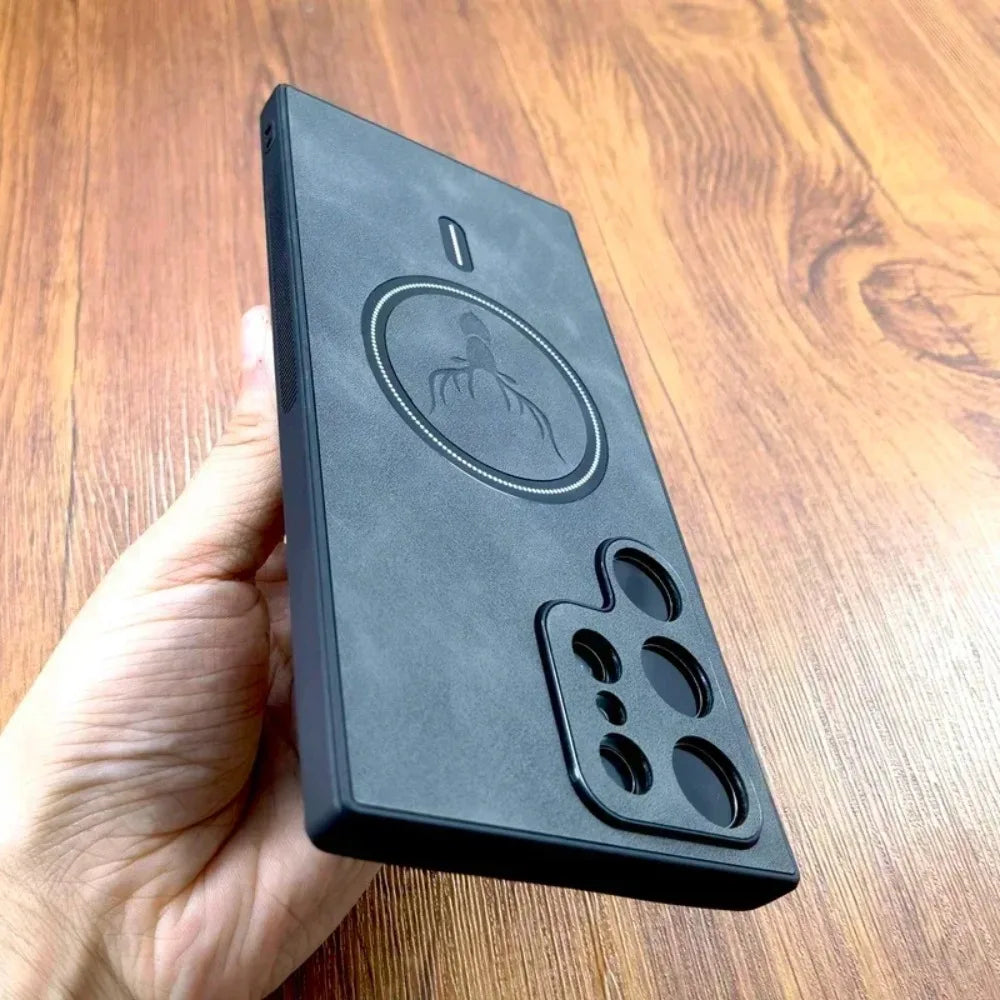 MagSafe Wireless Charging Leather Case for Samsung S24/S23/S22/S21 & Note 20 Series