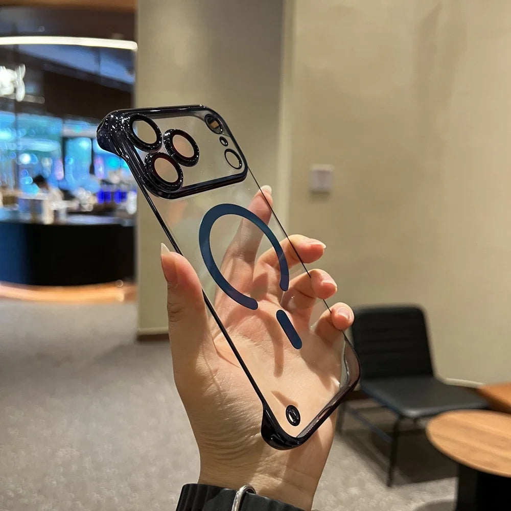 Frameless Magsafe Case for iPhone 17 / 16 / 15 / 14 / 13 Pro Max / Air
