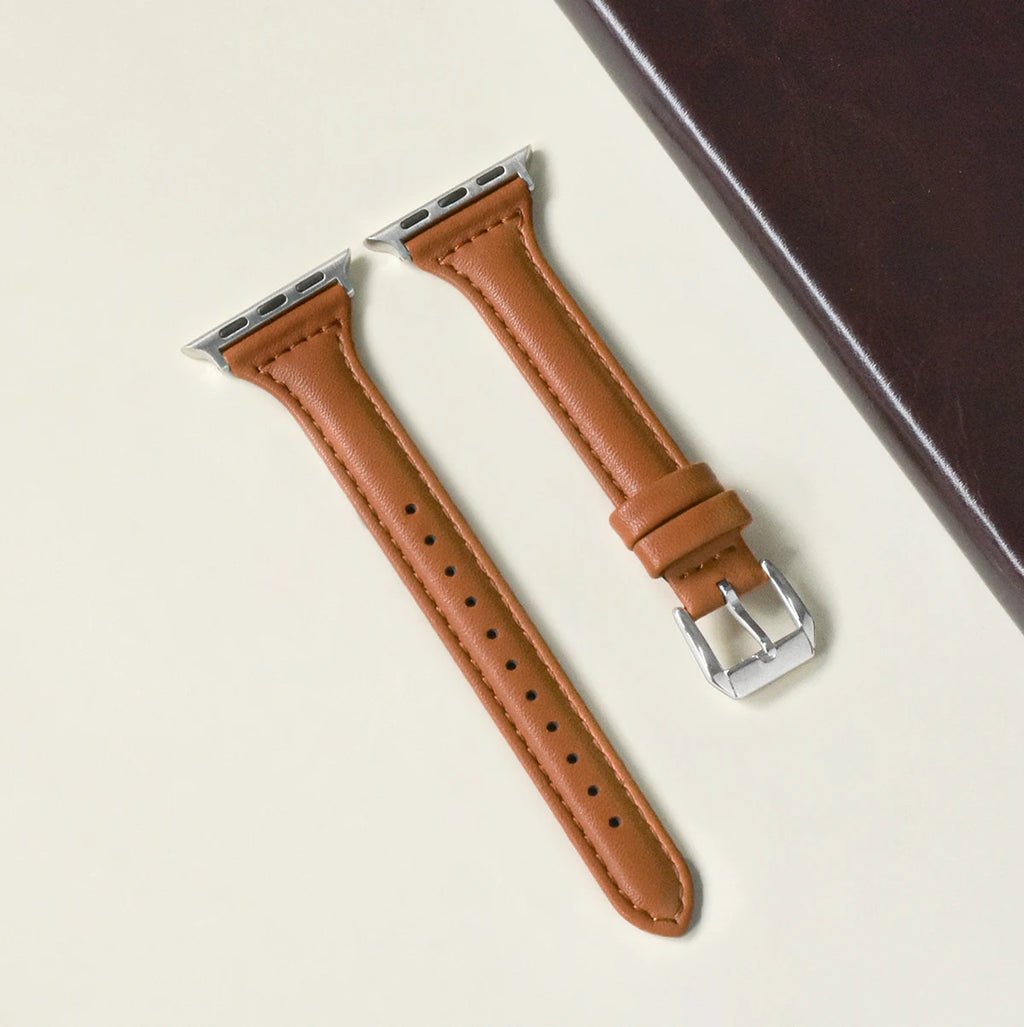 Slim Leather Apple Watch Band (All Series)