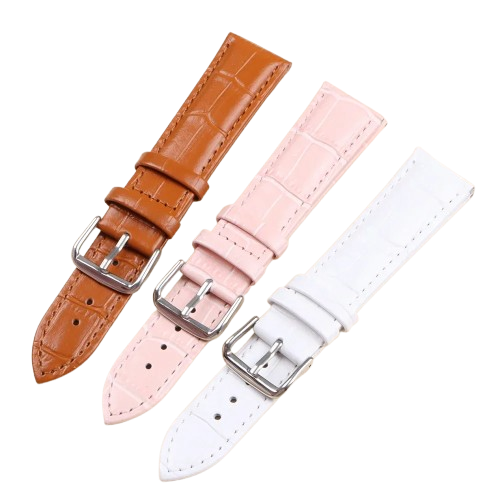 Crocodile Pattern Leather Watch Strap