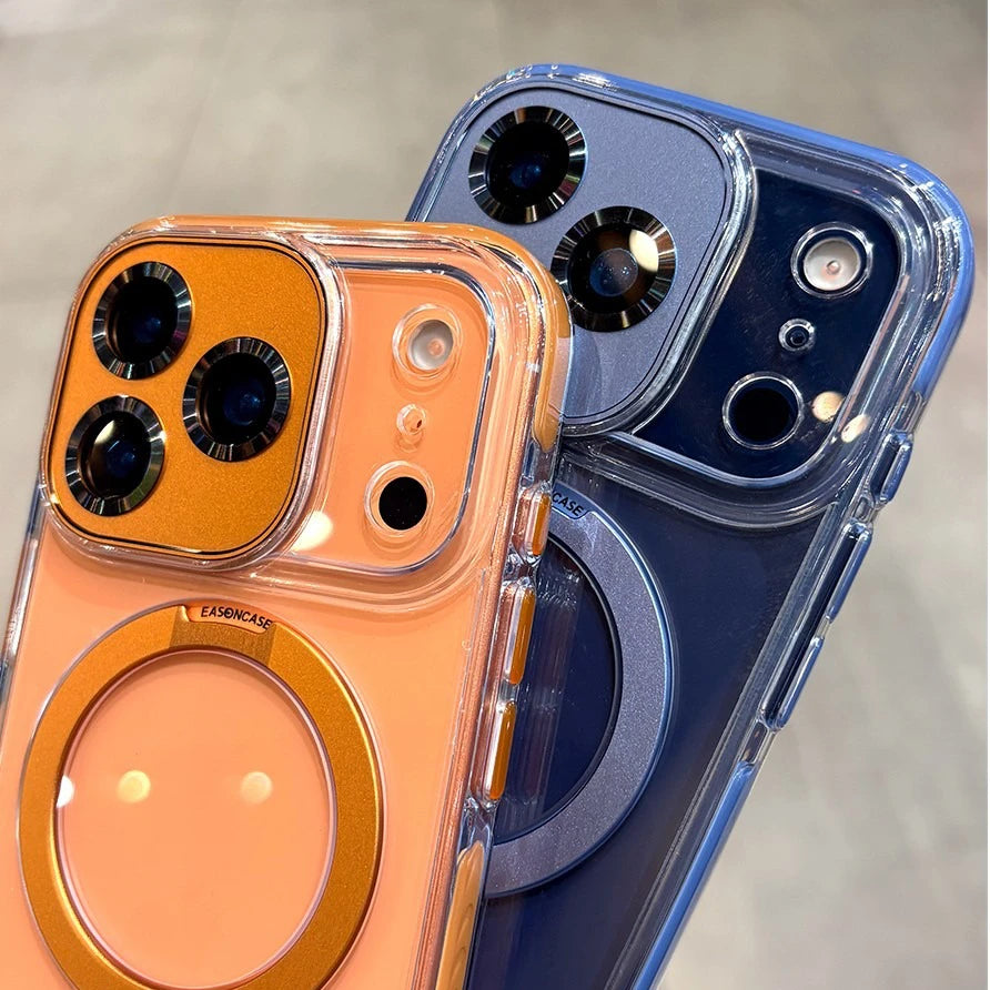 Magsafe Transparent Bracket Case with Magnetic Stand for iPhone 17 / 16 / 15 / 14 / 13 / 12 Pro Max / Plus / Air