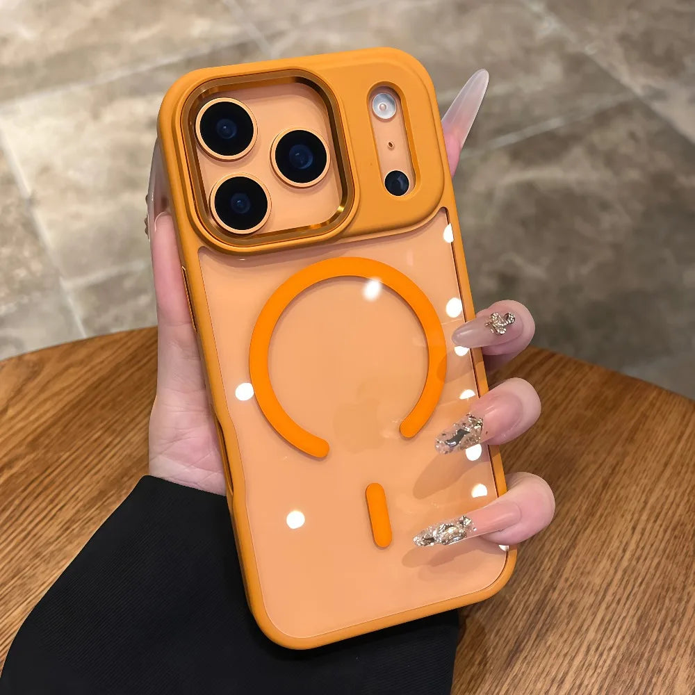 Transparent MagSafe Armor Case for iPhone 11–17 Series