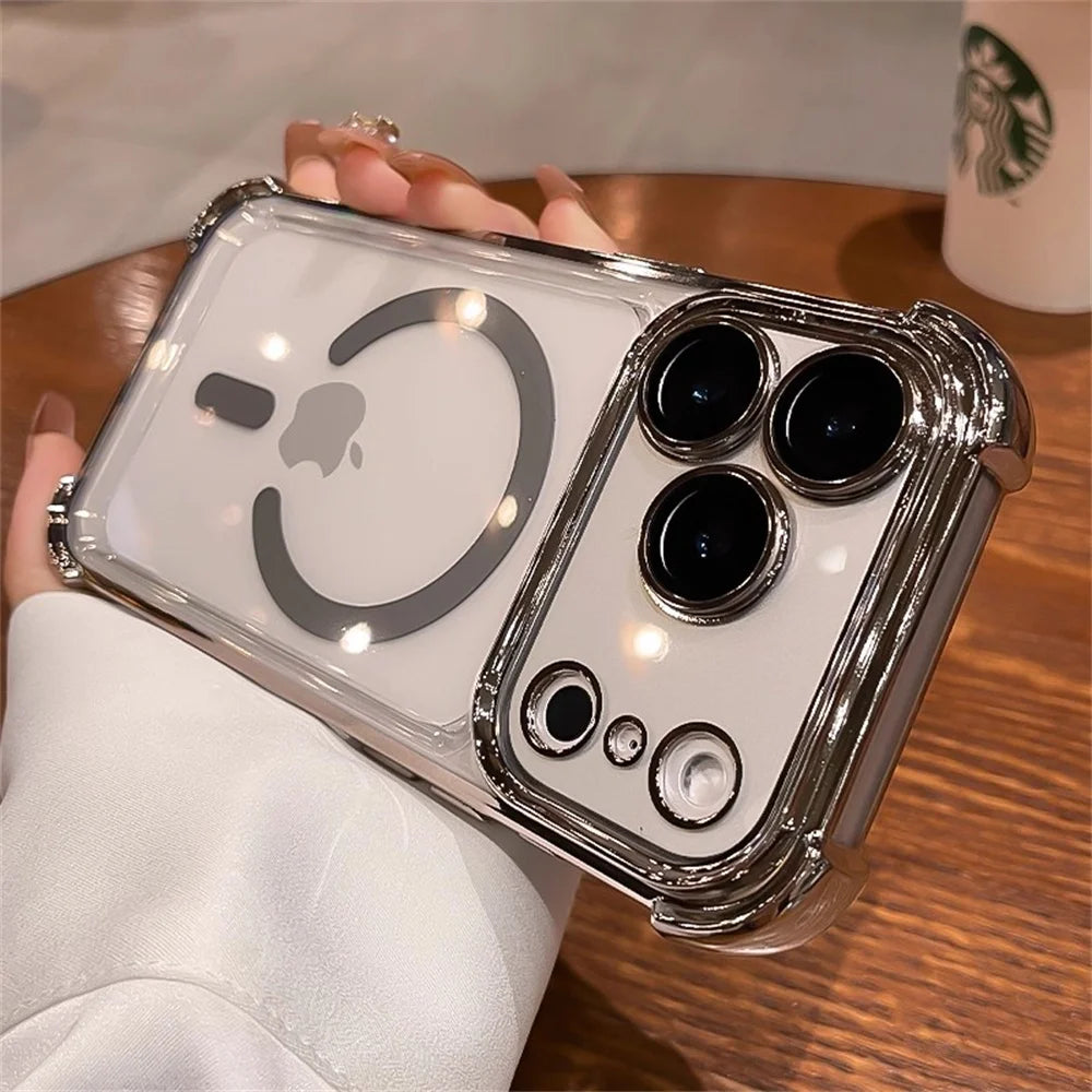 Transparent Magnetic Magsafe Case for iPhone 17 / 16 / 15 / 14 / 13 / 12 Pro Max