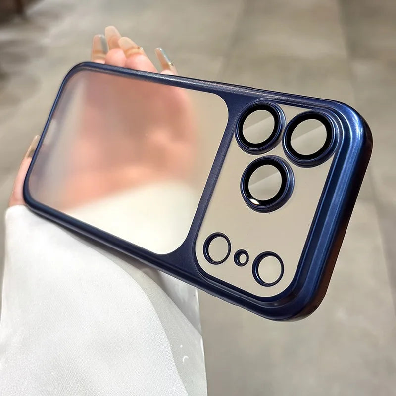 for iPhone 17Pro Plating Hard PC Matte Thin Case for iPhone 17 Pro Max With Lens Film Protection Ultra Slim Shockproof Cover