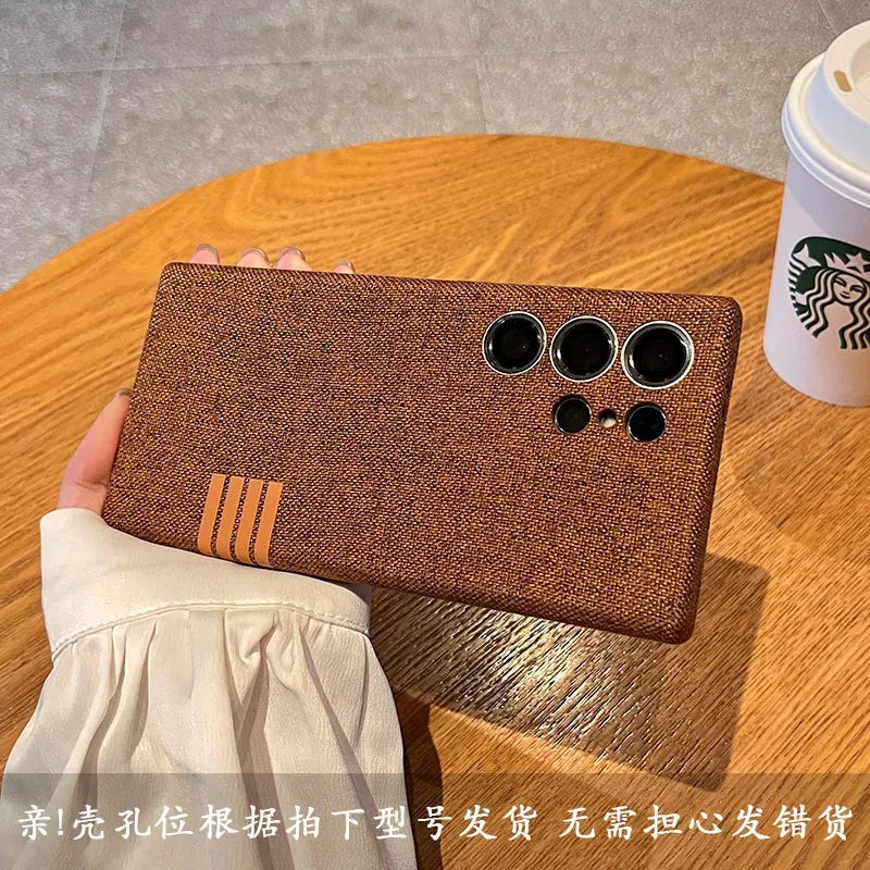 MagSafe Leather Case for Samsung S25/S24 Ultra – Magnetic Wireless Charging Shockproof Cover