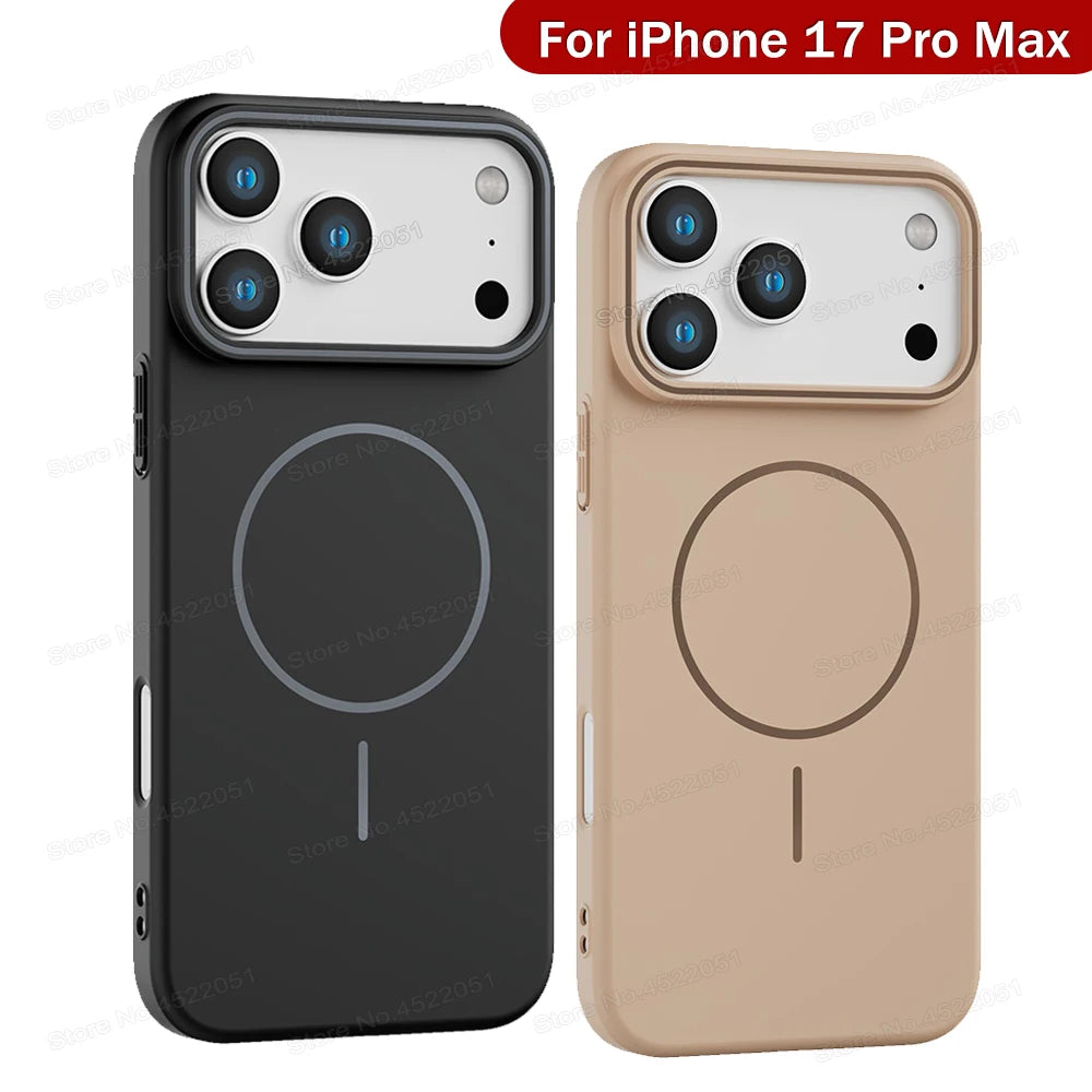 For iPhone 17 16 Pro Max For Magsafe PC Matte Magnetic Phone Case For iPhone 16e 11 12 13 Mini 14 15 Plus 17 Pro  Max Air Cover