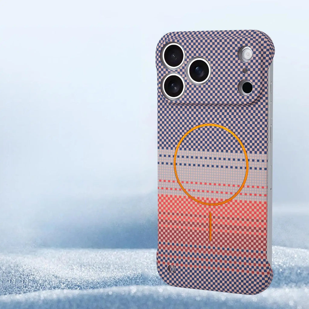 Carbon Fiber Texture Frameless Magsafe Case for iPhone 17 / 16 / 15 / 14 / 13 / 12 Plus / Pro Max