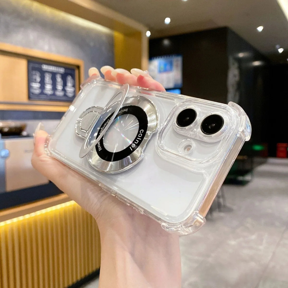 Luxury Shockproof Plating Bright Magsafe Stand Case for iPhone 17 / 17 Pro / 17 Pro Max / Air