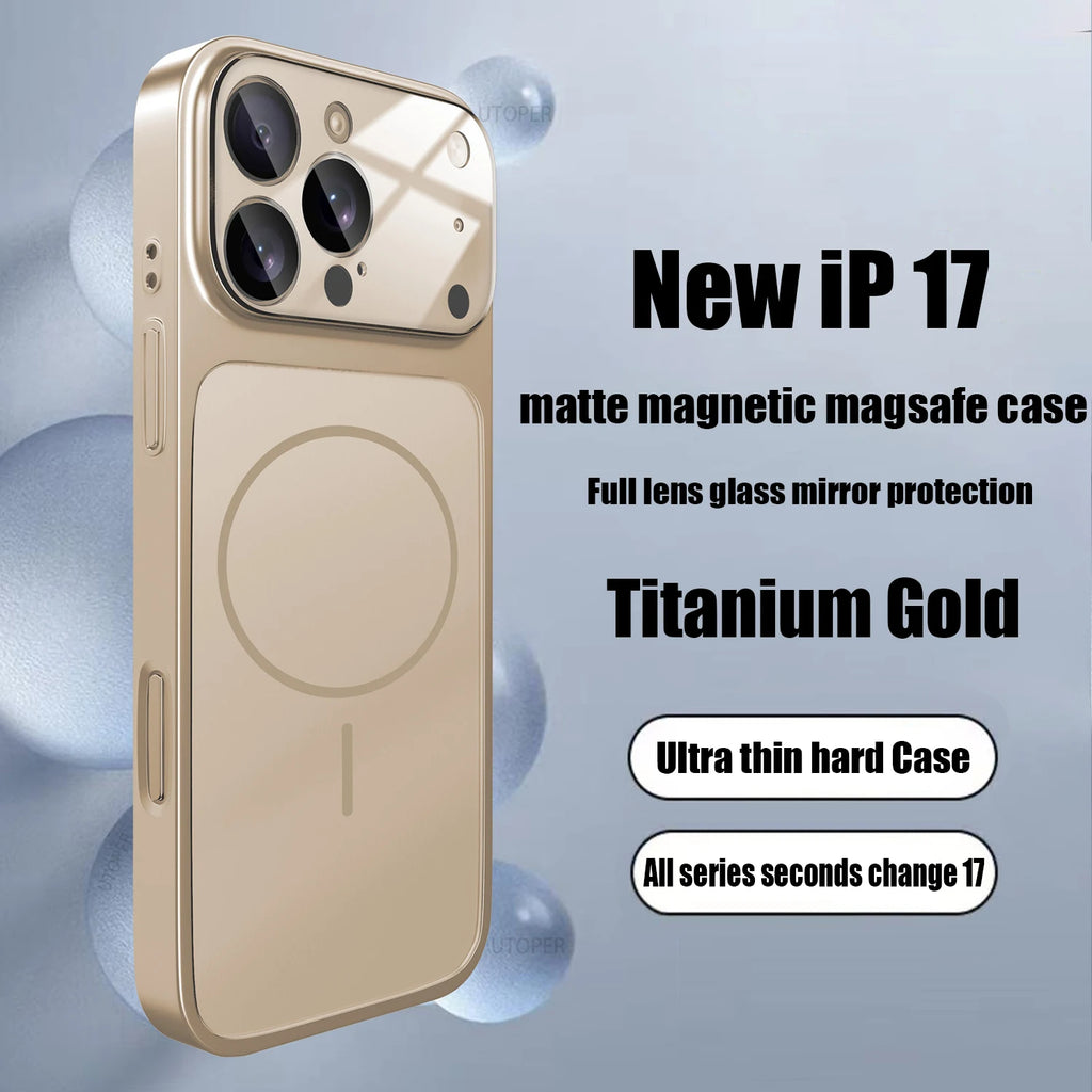 Luxury Magsafe Glass Frame Case for iPhone 13 / 14 / 15 / 16 / 17