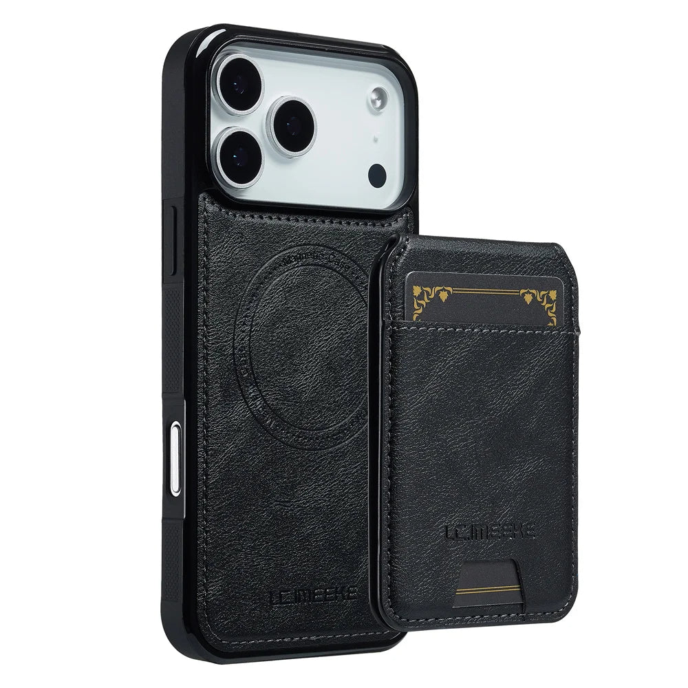 Detachable Card Magnetic Leather Phone Case for IPhone 17 Air 16E 16 15 14 11 Pro Max 13 12 Mini XS XR X 7 8 Plus Slot Wallet