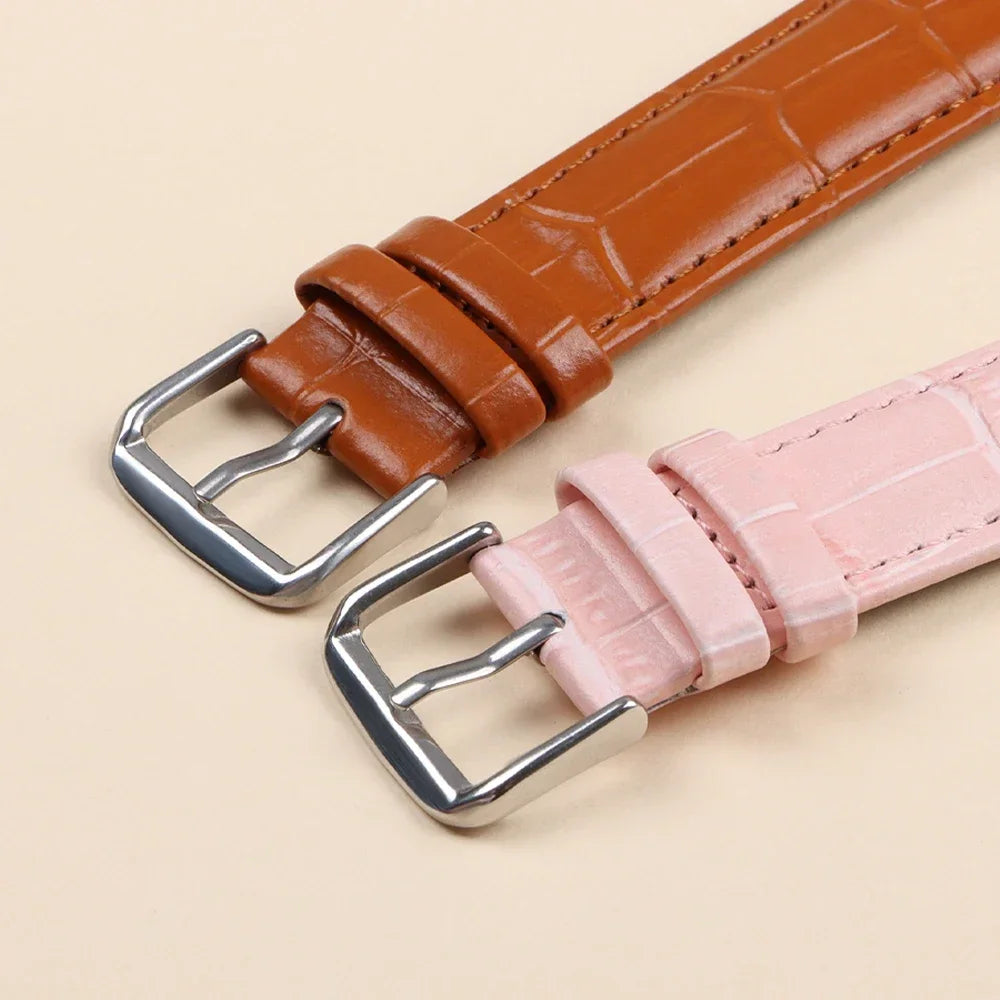 Crocodile Pattern Leather Watch Strap