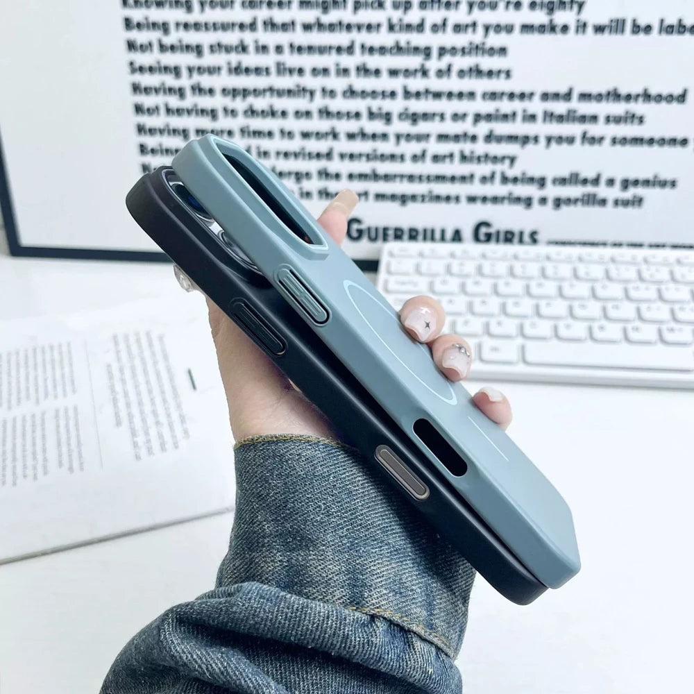 For iPhone 17 16 Pro Max For Magsafe PC Matte Magnetic Phone Case For iPhone 16e 11 12 13 Mini 14 15 Plus 17 Pro  Max Air Cover