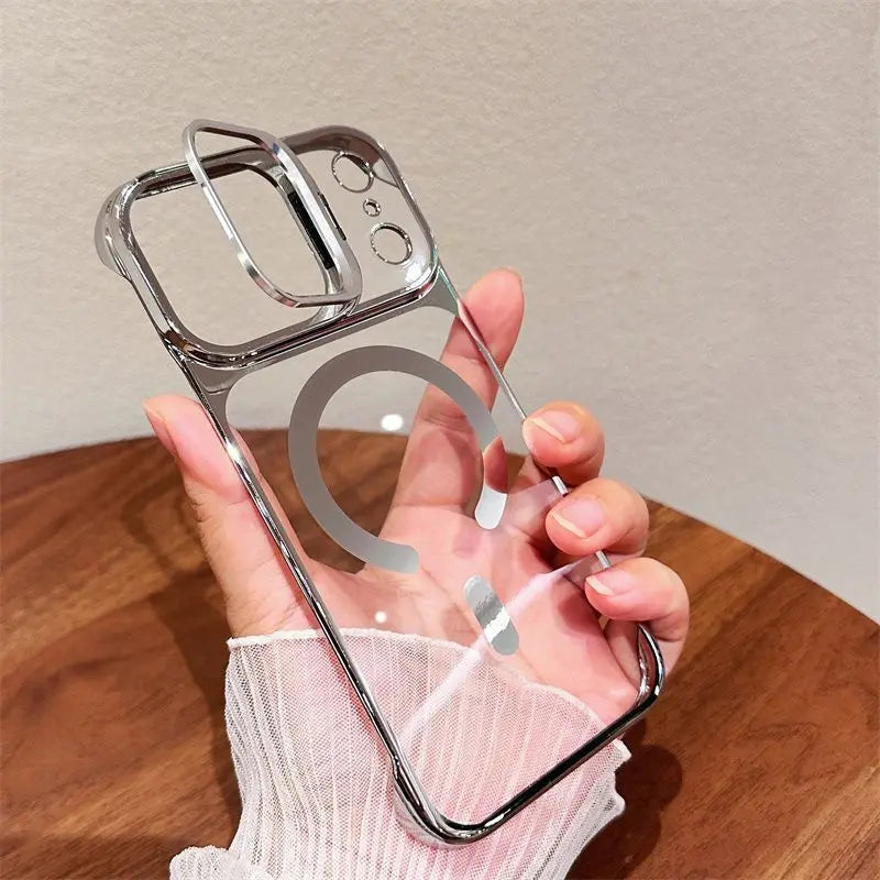 Luxury Plating Broderless Ultra Thin Magsafe Case for iPhone 17 16 15 14