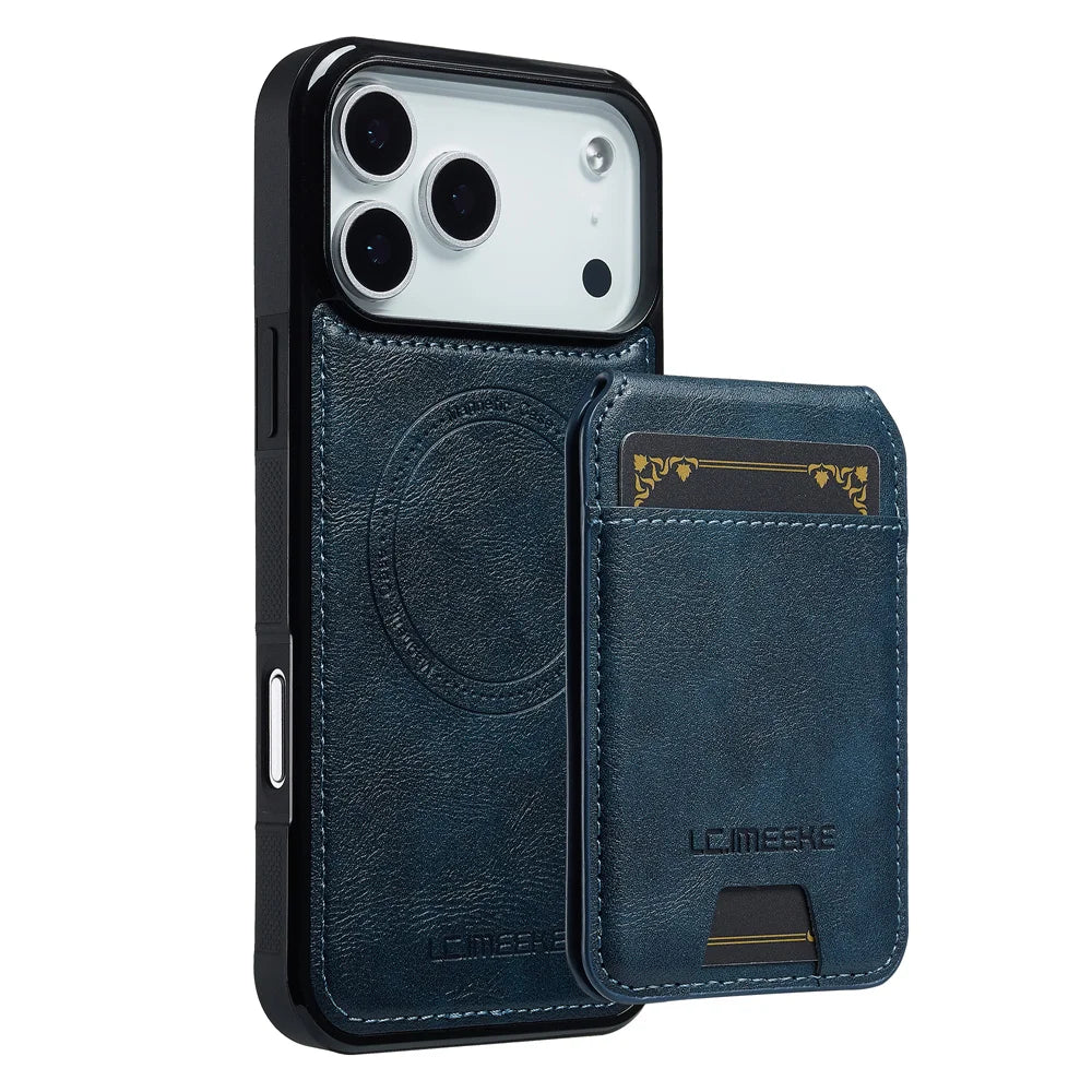 Detachable Card Magnetic Leather Phone Case for IPhone 17 Air 16E 16 15 14 11 Pro Max 13 12 Mini XS XR X 7 8 Plus Slot Wallet