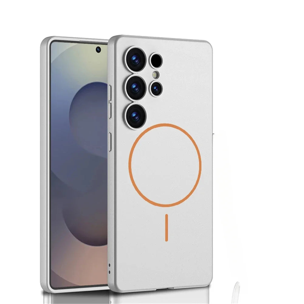 Hard Shell Magnetic MagSafe Case for Samsung S25 Ultra – Wireless Charging Protective Cover