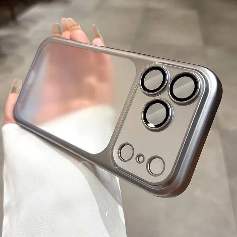 for iPhone 17Pro Plating Hard PC Matte Thin Case for iPhone 17 Pro Max With Lens Film Protection Ultra Slim Shockproof Cover