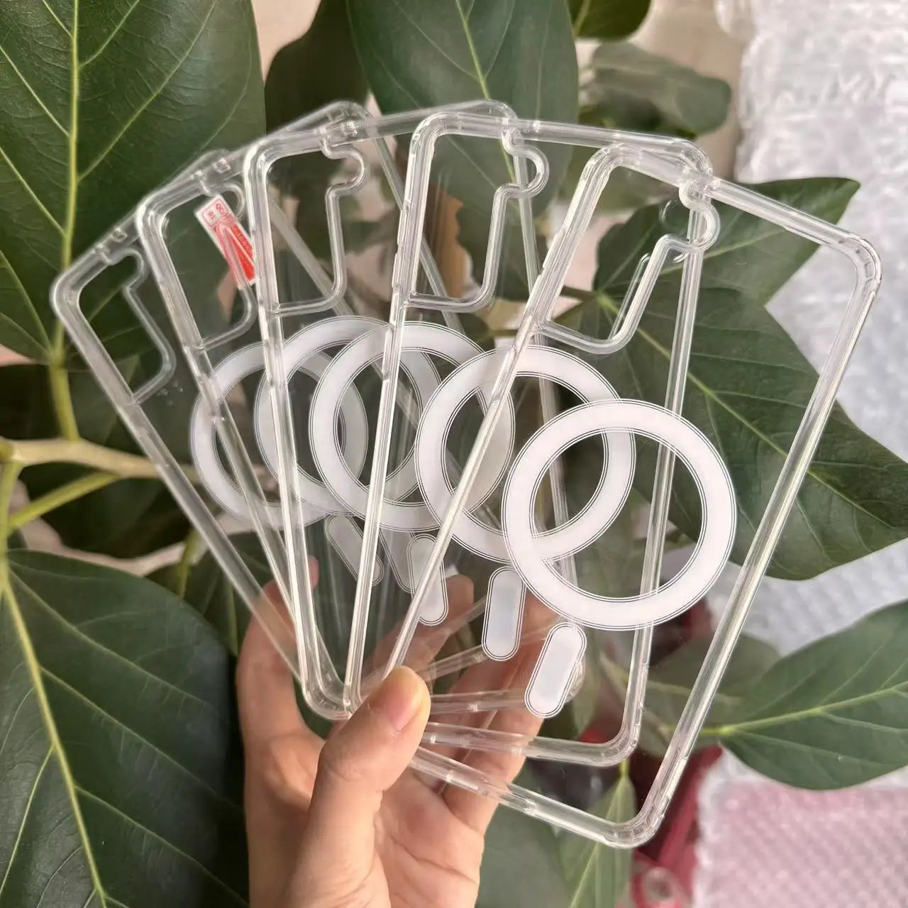 MagSafe Wireless Charging Shockproof Clear Case for Samsung S21–S25 Series