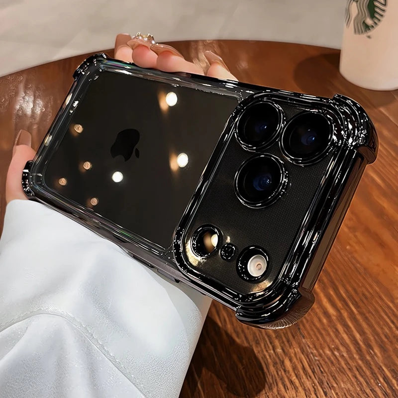 Luxury Electroplate Shockproof Transparent Magsafe Case for iPhone 11 / 12 / 13 / 14 / 15 / 16 / 17