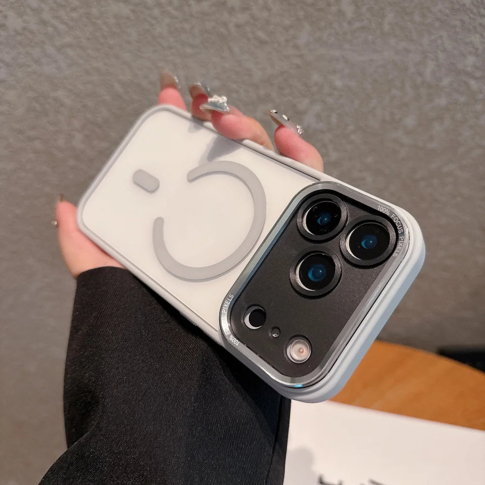 Clear Magnetic Case with Metal Lens Guard