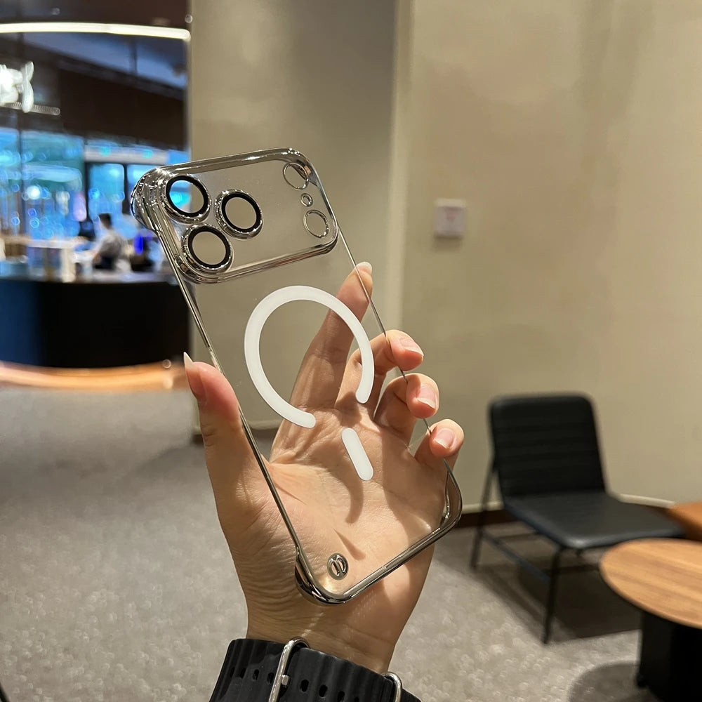 Frameless Magsafe Case for iPhone 17 / 16 / 15 / 14 / 13 Pro Max / Air