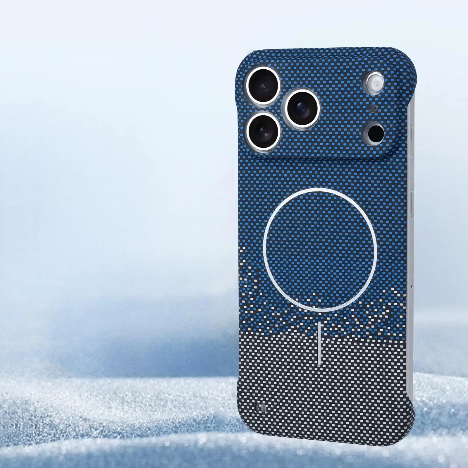 Carbon Fiber Texture Frameless Magsafe Case for iPhone 17 / 16 / 15 / 14 / 13 / 12 Plus / Pro Max