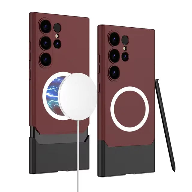 MagSafe Wireless Charging Shockproof Matte Hard Case for Samsung Galaxy S24 Ultra