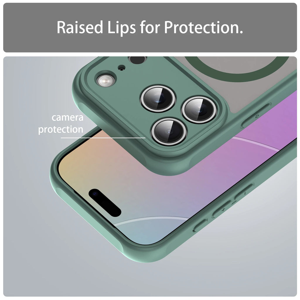 Luxury Matte Shockproof Magsafe Magnetic Case For iPhone 17 Air 17Pro 17 Pro Max Wireless Charging Shockproof Hard Back Cover